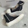 6930f11e6e68136f4d9b3ac7 Rick Owens DRKSHDW Classic Canvas High-top Sneakers with Back-Tie Detail and Logo Patch