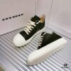 6930f1226e68136f4d9b3acb Rick Owens DRKSHDW High-Top Lace-Up Shoes with Woven Back Strap