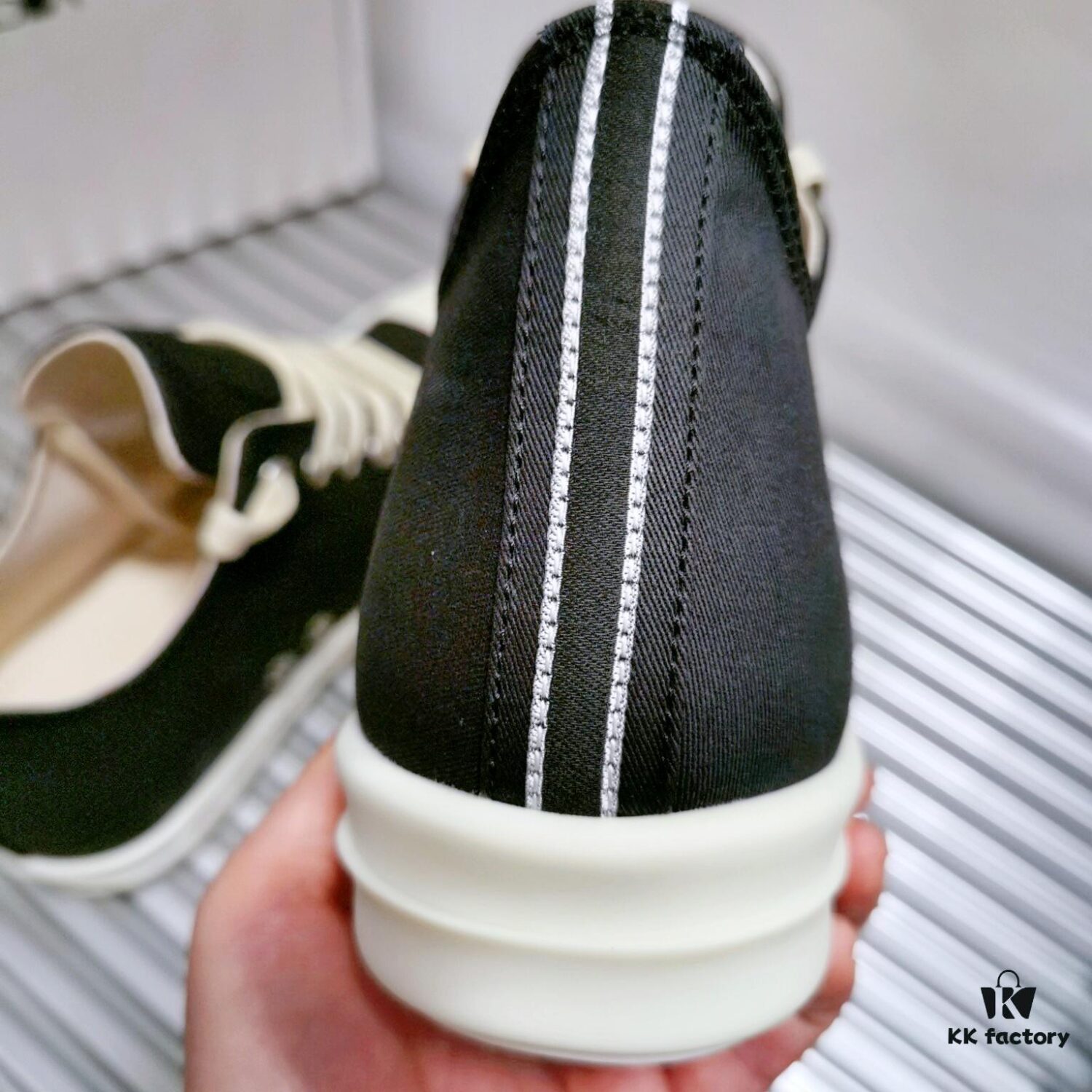 6930f1236e68136f4d9b3acc Rick Owens DRKSHDW High-Top Lace-Up Shoes with Woven Back Strap