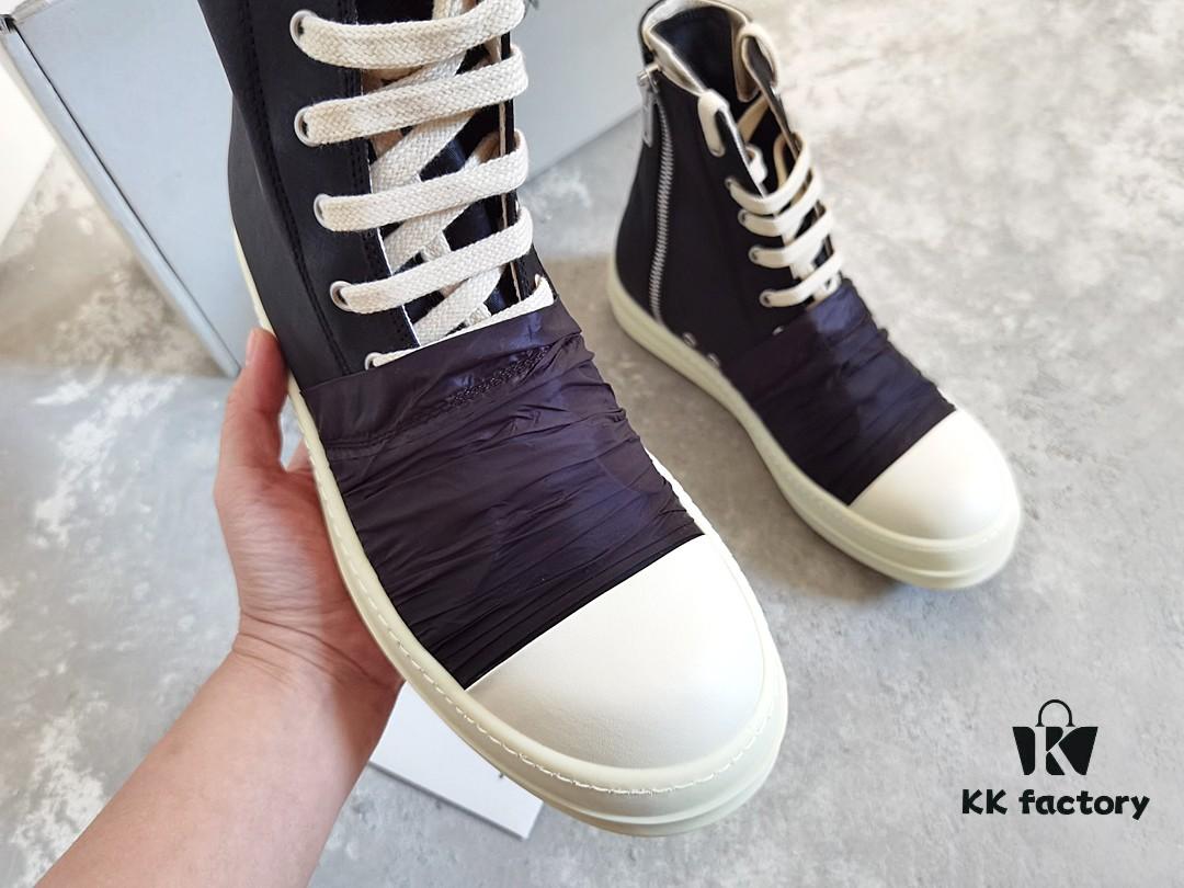6930f1286e68136f4d9b3ad1 Rick Owens DRKSHDW High-Top Black Nylon Composite Wrinkle Design