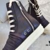 6930f1286e68136f4d9b3ad3 Rick Owens DRKSHDW High-Top Black Nylon Composite Wrinkle Design