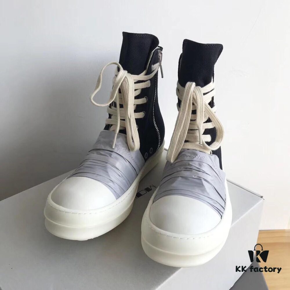 6930f12d6e68136f4d9b3ad8 Rick Owens DRKSHDW High-Top Canvas Gray Wrinkle