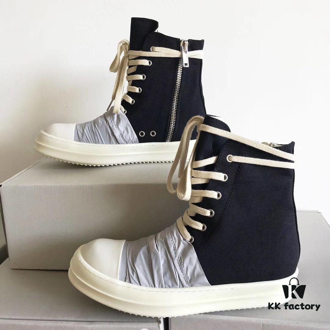 6930f1306e68136f4d9b3ada Rick Owens DRKSHDW High-Top Canvas Gray Wrinkle
