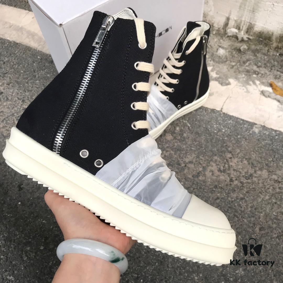6930f1406e68136f4d9b3aef Rick Owens DRKSHDW High-Top Canvas White Crinkle