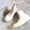 6930f1446e68136f4d9b3af4 Rick Owens DRKSHDW All-White Canvas High-Top Lace-Up Headless Sneakers
