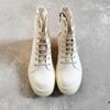 6930f1466e68136f4d9b3af5 Rick Owens DRKSHDW All-White Canvas High-Top Lace-Up Headless Sneakers