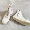 6930f1486e68136f4d9b3af7 Rick Owens DRKSHDW All-White Canvas High-Top Lace-Up Headless Sneakers