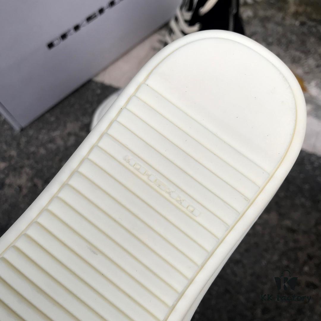6930f14a6e68136f4d9b3afb Rick Owens DRKSHDW High-Top Canvas White Crinkle