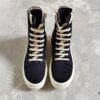 6930f14f6e68136f4d9b3aff Rick Owens DRKSHDW All-Black Canvas High-Top Lace-Up Sneakers
