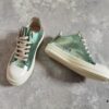 6930f1566e68136f4d9b3b07 Rick Owens DRKSHDW Green Mirror-Finish Low-Top Lace-Up Sneakers