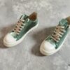 6930f1566e68136f4d9b3b08 Rick Owens DRKSHDW Green Mirror-Finish Low-Top Lace-Up Sneakers