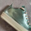 6930f15b6e68136f4d9b3b0c Rick Owens DRKSHDW Green Mirror-Finish Low-Top Lace-Up Sneakers