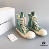 6930f15b6e68136f4d9b3b0d Rick Owens DRKSHDW Green Mirror High-top Lace-up Sneakers