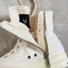 6930f15e6e68136f4d9b3b0f Rick Owens DRKSHDW All-White Canvas High-Top Lace-Up Headless Sneakers