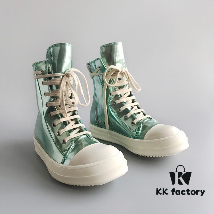 6930f1606e68136f4d9b3b13 Rick Owens DRKSHDW Green Mirror High-top Lace-up Sneakers