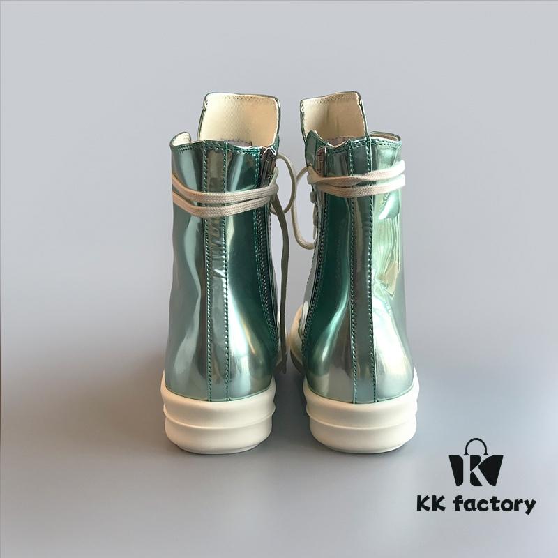 6930f1606e68136f4d9b3b14 Rick Owens DRKSHDW Green Mirror High-top Lace-up Sneakers