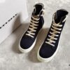 6930f1626e68136f4d9b3b16 Rick Owens DRKSHDW All-Black Canvas High-Top Lace-Up Sneakers