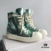6930f1636e68136f4d9b3b17 Rick Owens DRKSHDW Green Mirror High-top Lace-up Sneakers