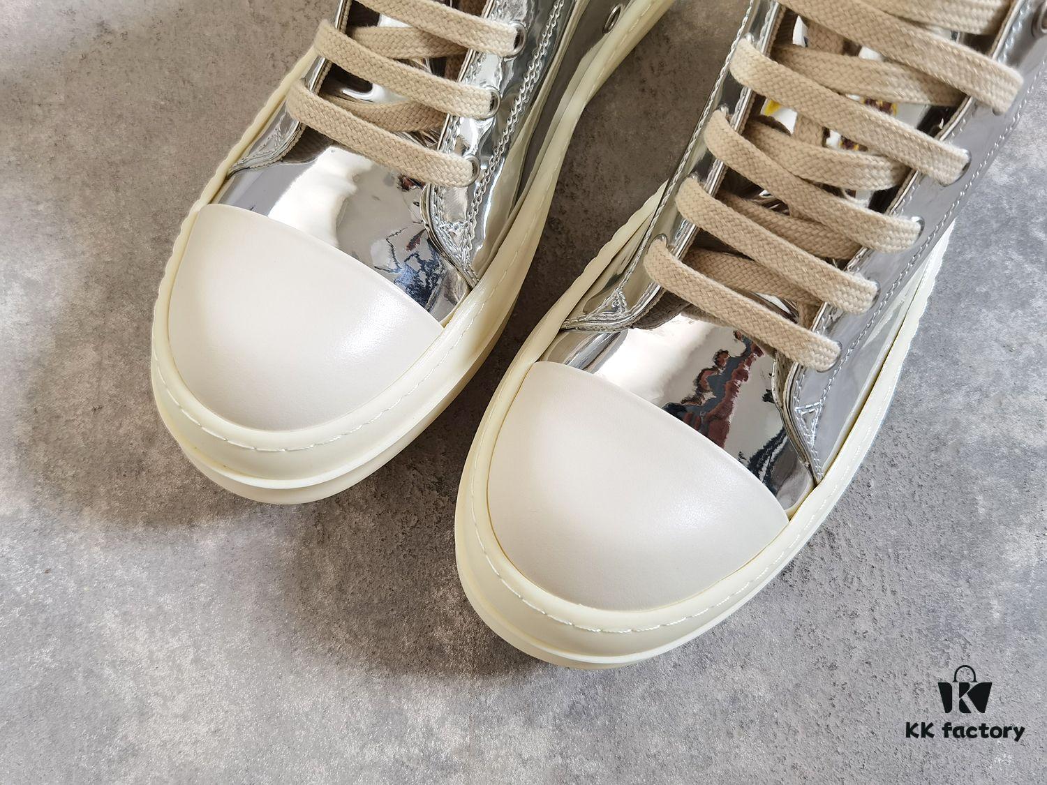 6930f1696e68136f4d9b3b20 Rick Owens DRKSHDW Liquid Silver Low-top Lace-up Shoes