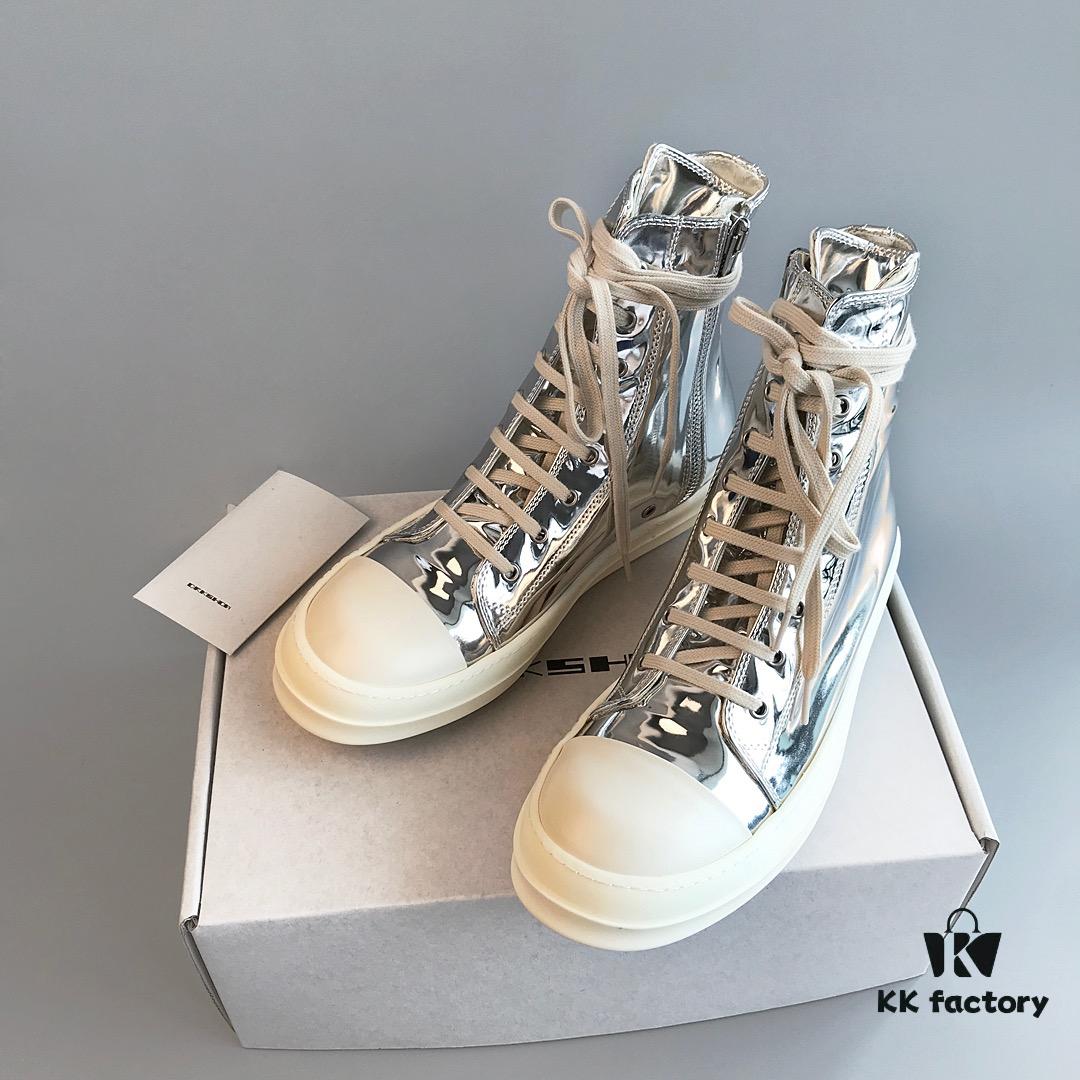 6930f16c6e68136f4d9b3b24 RO DRKSHDW Liquid Silver High-Top Lace-Up