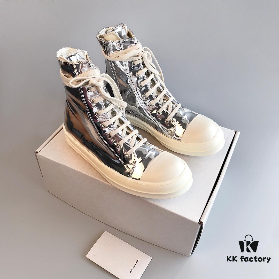 6930f16c6e68136f4d9b3b25 RO DRKSHDW Liquid Silver High-Top Lace-Up