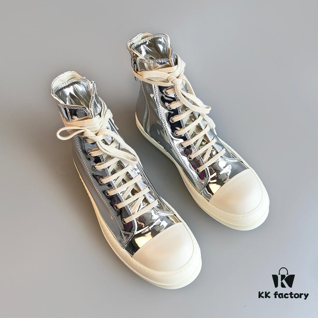6930f16c6e68136f4d9b3b26 RO DRKSHDW Liquid Silver High-Top Lace-Up