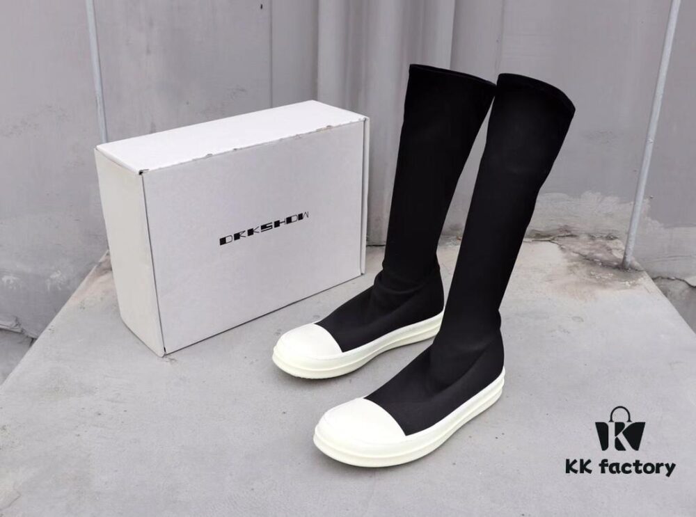 6930f1706e68136f4d9b3b2a Rick Owens DRKSHDW Elastic Canvas Mid-Calf Boots