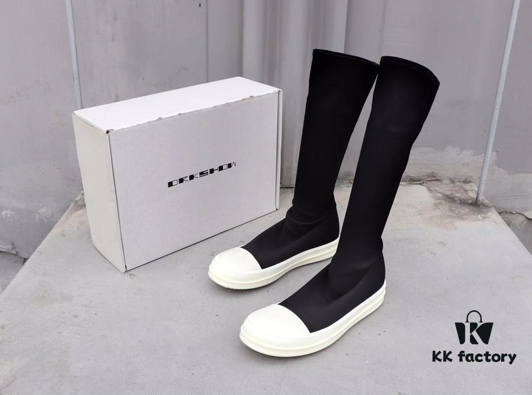 6930f1706e68136f4d9b3b2a Rick Owens DRKSHDW Elastic Canvas Mid-Calf Boots