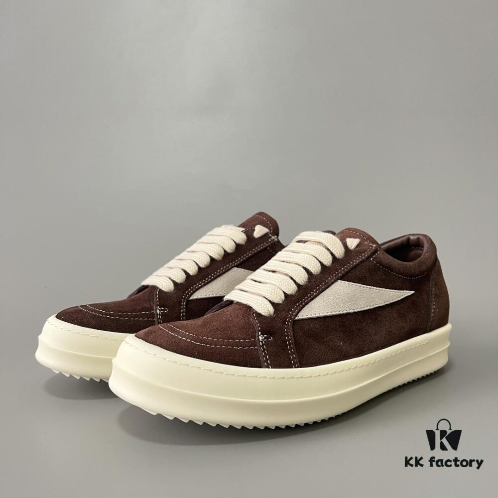 RICK Owens Brown Suede Low-top Shoes Inspired by VANS Design