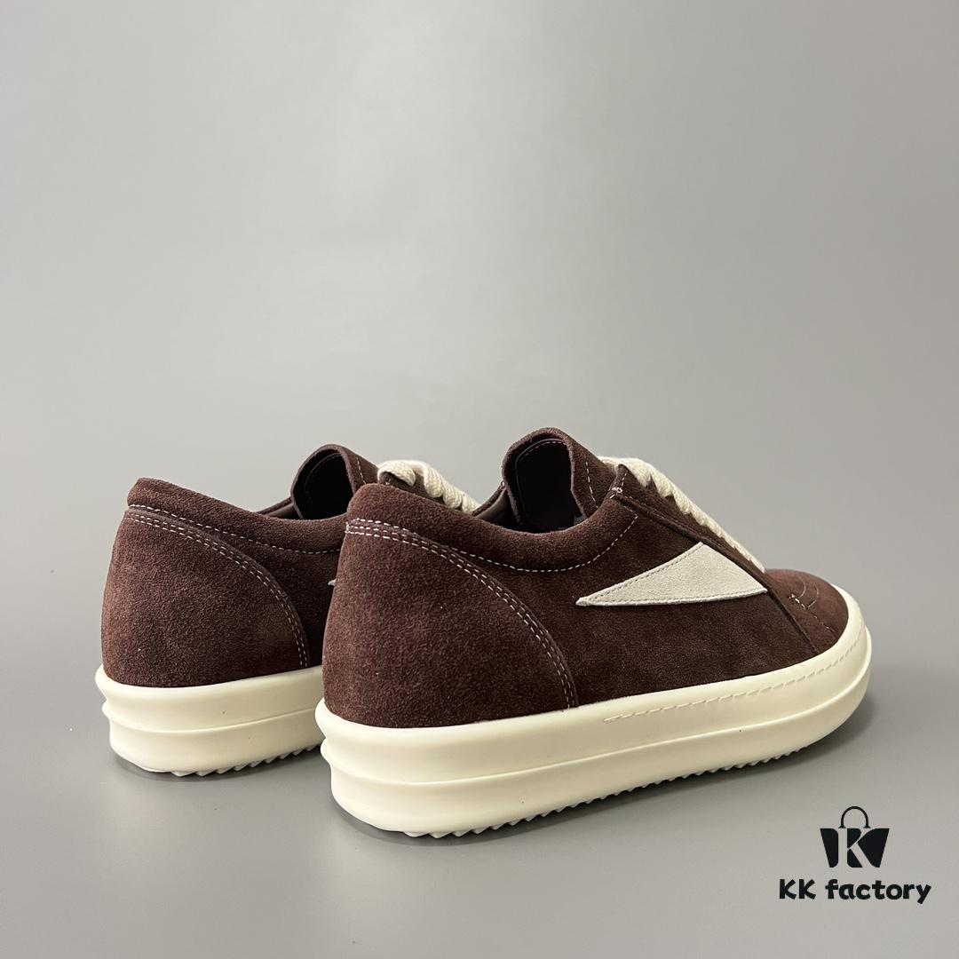 6930f1836e68136f4d9b3b48 RICK Owens Brown Suede Low-top Shoes Inspired by VANS Design