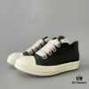 6930f1876e68136f4d9b3b4e Rick Owens 2022 New Chunky Lace Series - Mainline Black Low-Top Leather Lace-Up Shoes