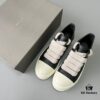 6930f18e6e68136f4d9b3b5a Rick Owens 2022 New Chunky Lace Series - Mainline Black Low-Top Leather Lace-Up Shoes