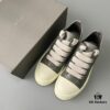 6930f1936e68136f4d9b3b63 Rick Owens 2022 New Chunky Lace Series - Mainline Grey Low-Cut Leather Lace-Up Shoes