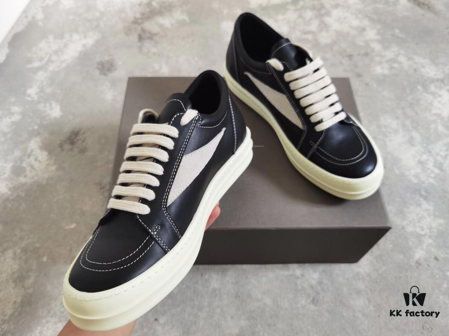 6930f1a66e68136f4d9b3b82 RICKOwens Full-Grain Calfskin Low-Cut Shoes Inspired by VANS Design