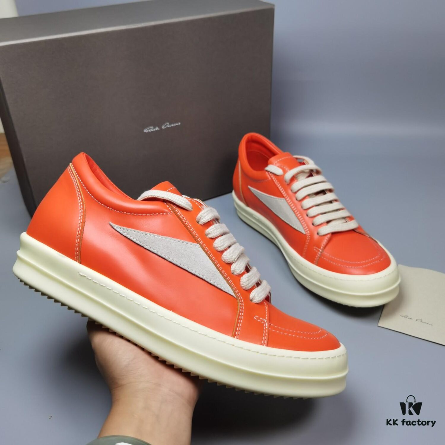 6930f1ac6e68136f4d9b3b8a RICK Owens Orange Suede Low-top Shoes Inspired by VANS