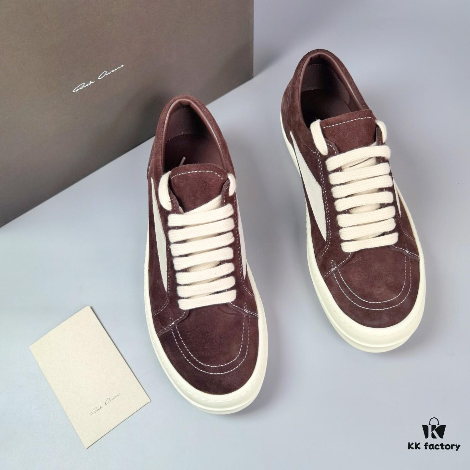 6930f1b16e68136f4d9b3b90 RICK Owens Brown Suede Low-top Shoes Inspired by VANS Design