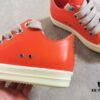 6930f1bf6e68136f4d9b3ba3 Rick Owens 2022 New Chunky Lace Series - Mainline Orange Low-Cut Leather Lace-Up Shoes