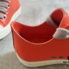 6930f1c06e68136f4d9b3ba5 Rick Owens 2022 New Chunky Lace Series - Mainline Orange Low-Cut Leather Lace-Up Shoes