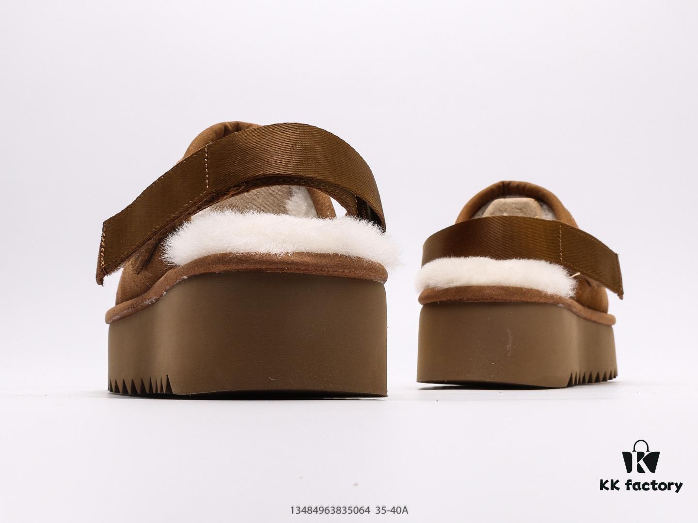 UGG Flat Series Winter Wool Integrated Snow Casual Warm Fuzzy Indoor Slippers
