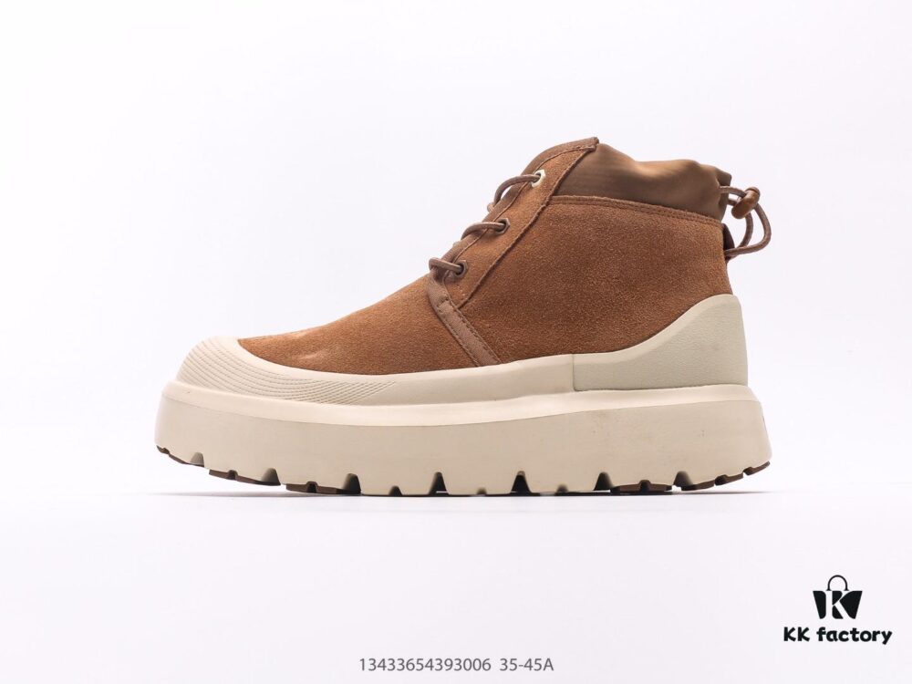 UGG Weather Hybrid Tasman Waterproof Low-Top Shoes with Color-Blocking Design, Premium Imported Luofeng Sheepskin and Wool Upper, Slip-On Drawstring Style for Easy Wear, TPU Molded Refined Suede Upper, Integrated Wool Insole