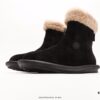 6930f28b6e68136f4d9b3ca4 Premium Full Wool Lined UGG-5877 Australia Luxury Brand Genuine Leather Sheepskin Snow Boots for Men and Women, Imported Cowhide with Comfortable Rubber Foam Sole