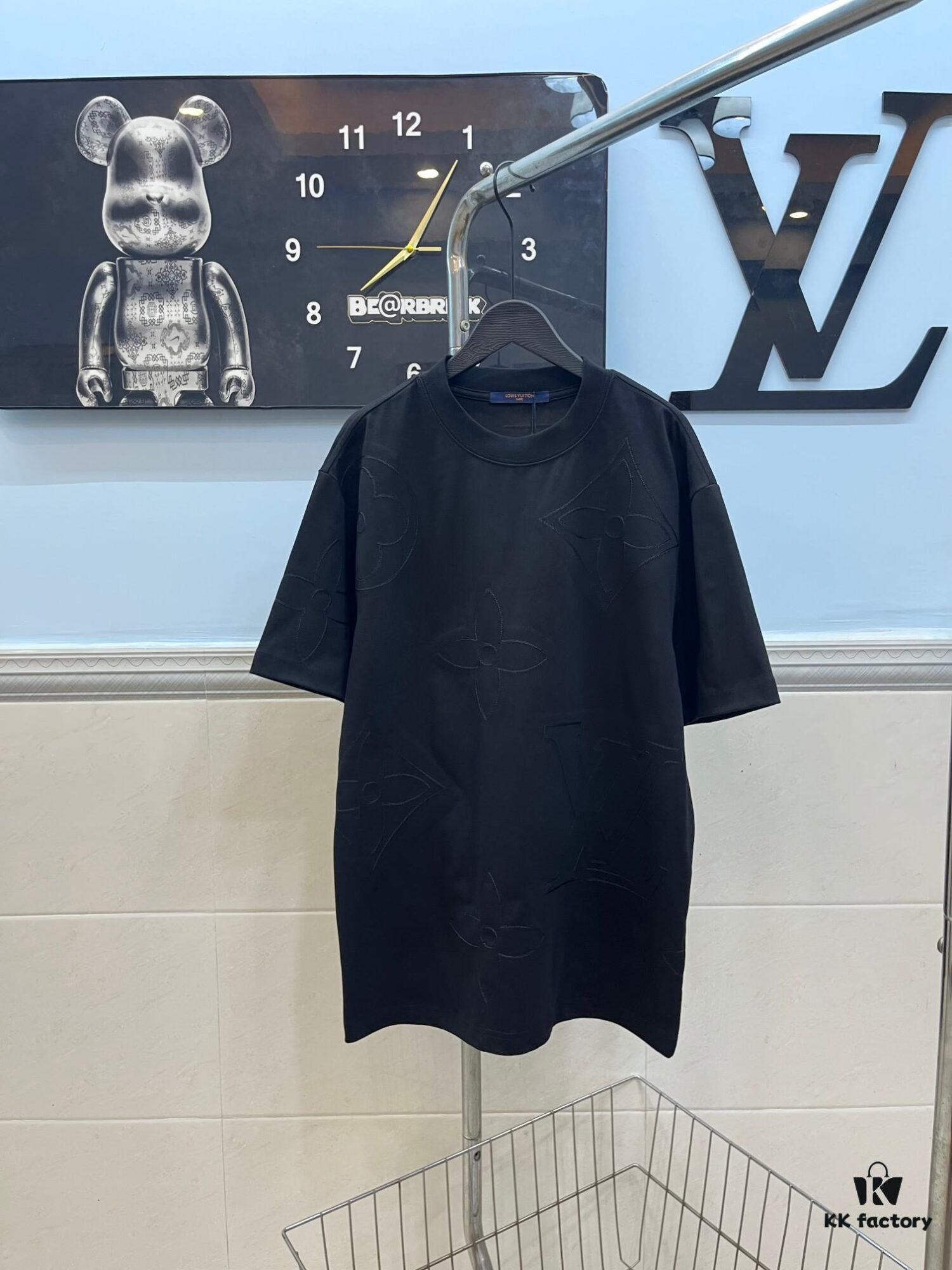 6930f5066e68136f4d9b3f7d Louis Vuitton LV Letter Logo Embroidered All-Over Round Neck Short Sleeve T-Shirt, Heavy Craftsmanship Brand Signature Design, Made from 280g Pure Cotton Double Yarn Fabric, Comfortable and Soft to Wear, Neat Embroidery Stitching, High Version Comparable at Will, Complete with Three Labels