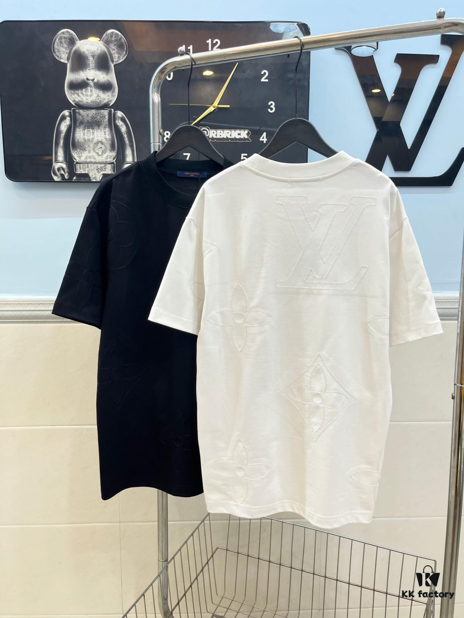 6930f5076e68136f4d9b3f7e Louis Vuitton LV Letter Logo Embroidered All-Over Round Neck Short Sleeve T-Shirt, Heavy Craftsmanship Brand Signature Design, Made from 280g Pure Cotton Double Yarn Fabric, Comfortable and Soft to Wear, Neat Embroidery Stitching, High Version Comparable at Will, Complete with Three Labels