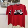 6930f51b6e68136f4d9b3f97 LOUIS VUITTON LV Monogram Jacquard Knit Short-Sleeve T-Shirt 24SS, Made with Fine Cotton Knitting, Intarsia LU Logo on Chest, Soft and Comfortable Fit