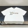 6930f5396e68136f4d9b3fb5 LOUIS VUITTON Hand-Embroidered Beaded Short-Sleeve T-Shirt Crafted from 280g Pure Cotton Double-Yarn Fabric with Delicate Beadwork Logo on Front, Adding Elegant and Textured Detail to Everyday Looks