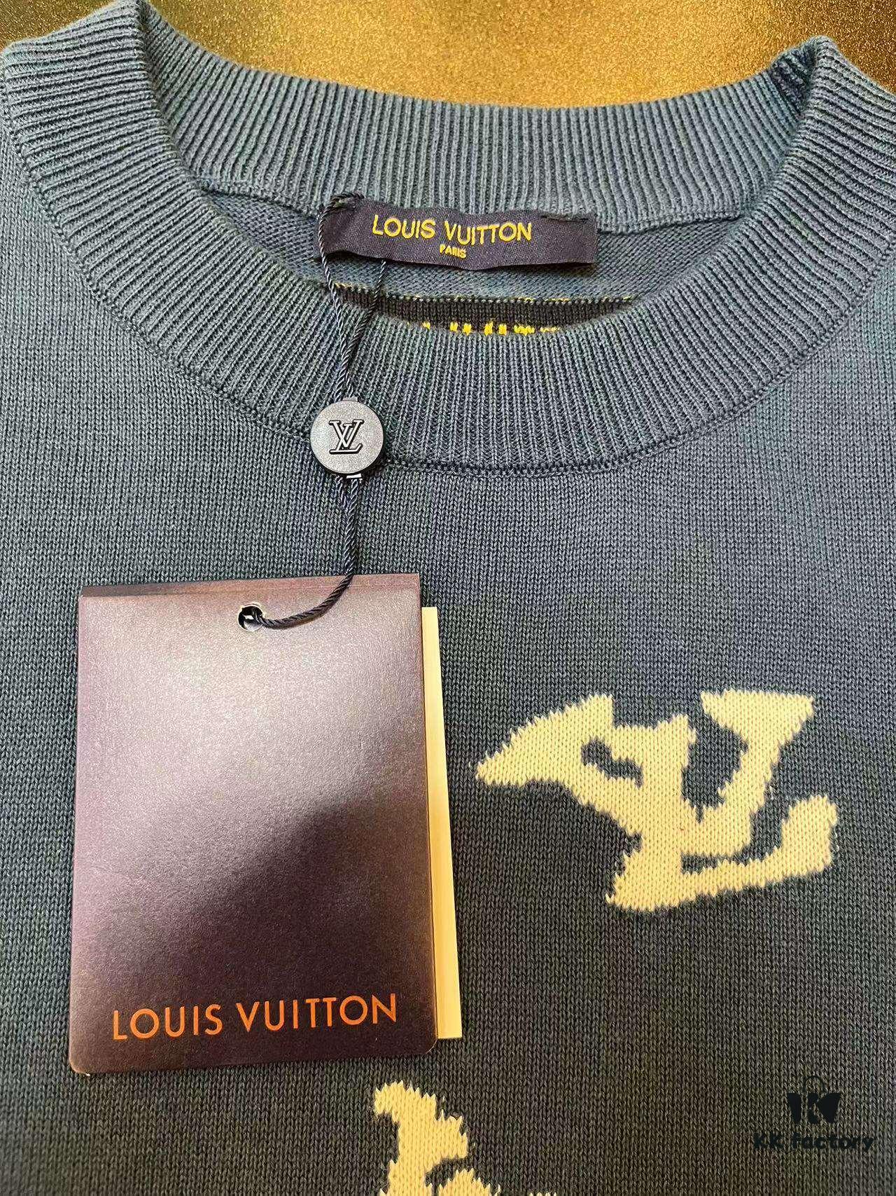 6930f5466e68136f4d9b3fc7 LOUIS VUITTON Louis Vuitton 2023 Jazz Trumpeter Jacquard Knit Short-Sleeve Top