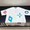 LOUIS VUITTON Louis Vuitton Hand-Painted Graffiti New Short Sleeve T-Shirt