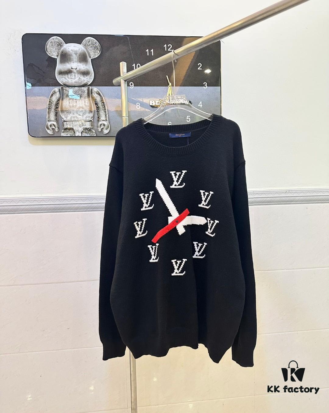 6930f56f6e68136f4d9b3fee Louis Vuitton Clock Jacquard Sweater