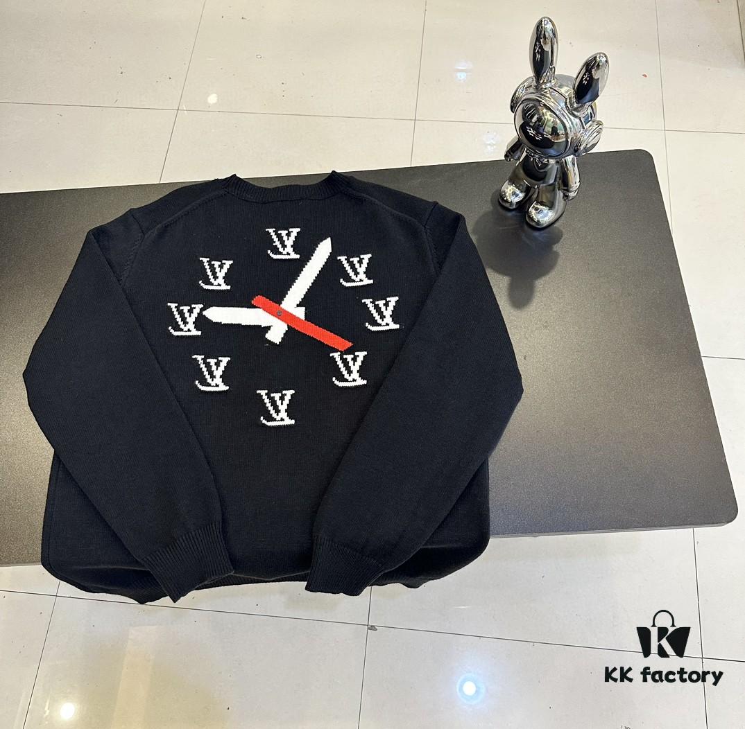 6930f5746e68136f4d9b3ff1 Louis Vuitton Clock Jacquard Sweater