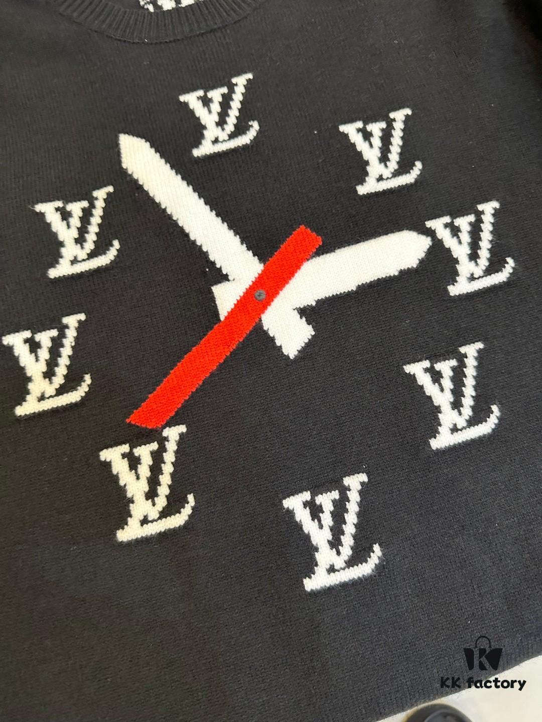 6930f5776e68136f4d9b3ff4 Louis Vuitton Clock Jacquard Sweater